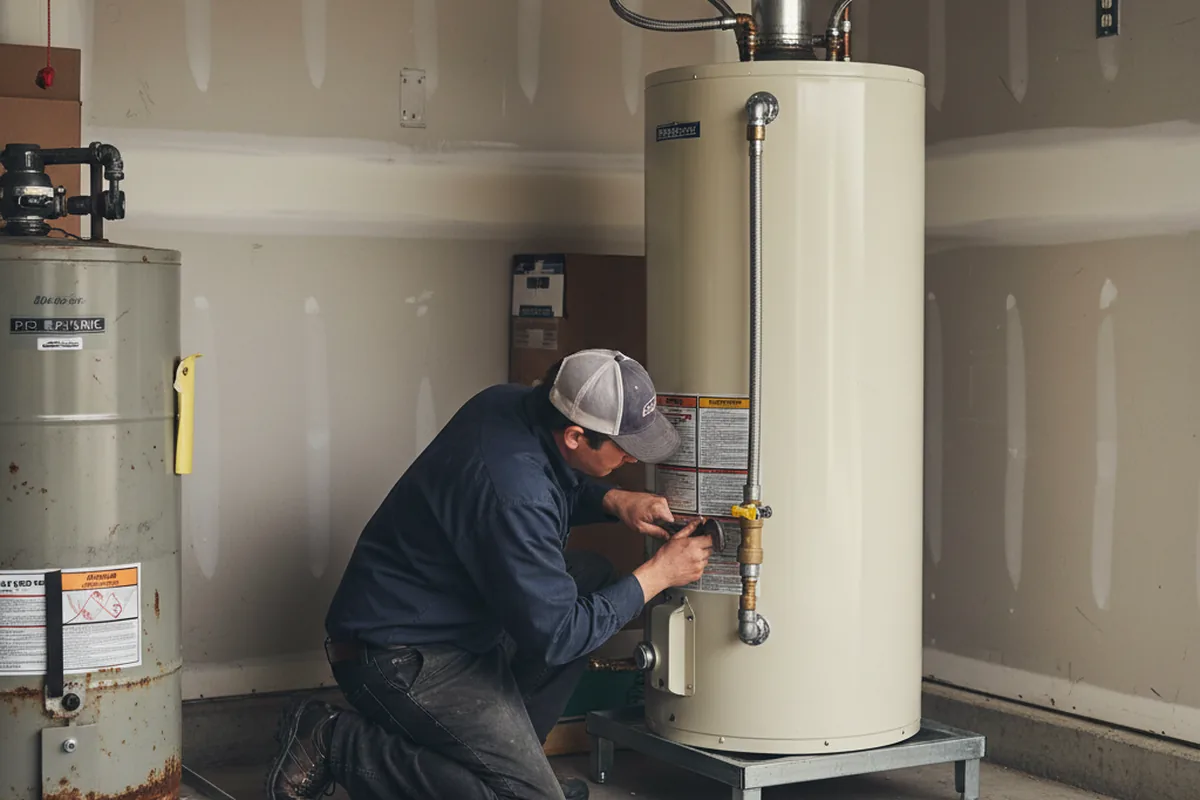 Water heater and shutoff valve replacement in North Little Rock